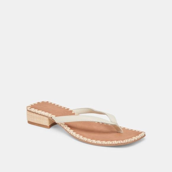 Dolce Vita Barty Sandal White Leather 7.5 $90.00 - Picture 1 of 11